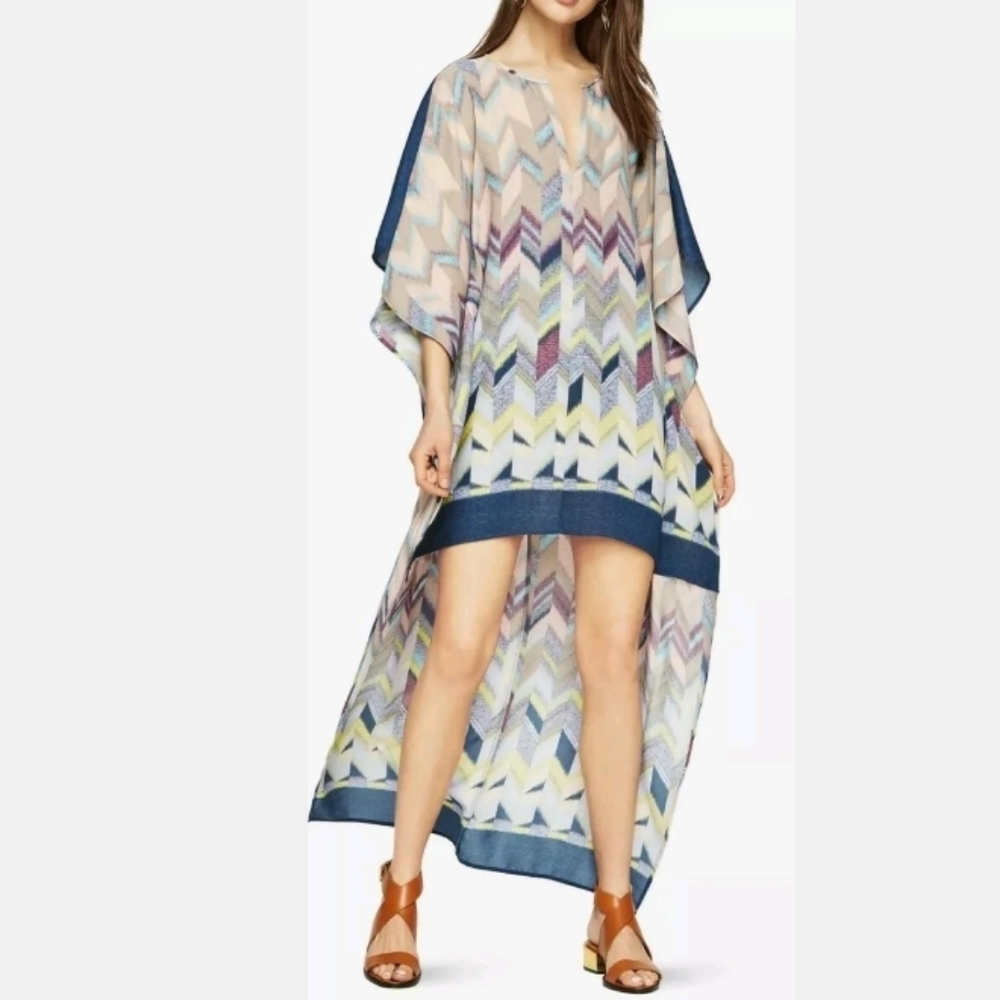 BCBG MAXAZRIA Cristen Ikat Chevron Kaftan Dress Size XS/S